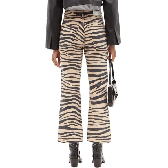 Re/Done 70s Tiger Print Flared-Leg Jeans - Picture 11 of 14